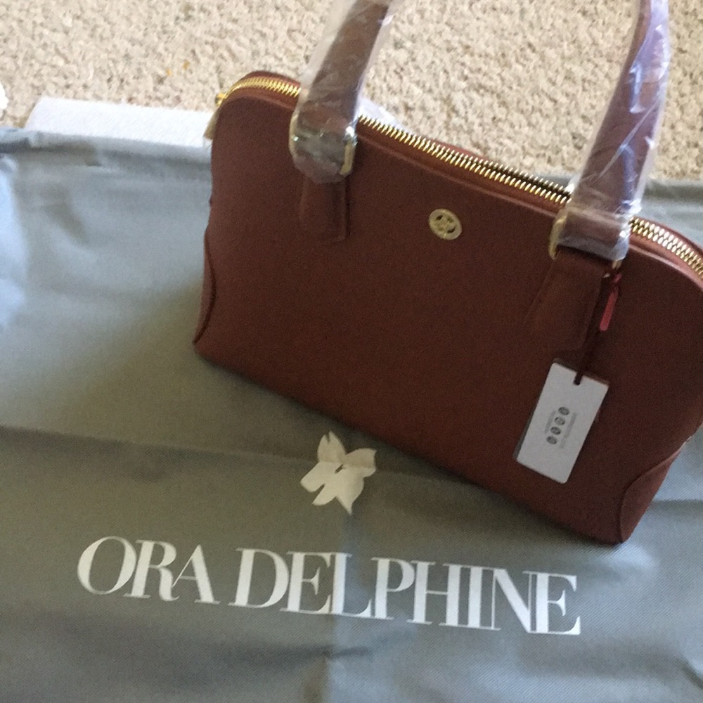 Leather Satchel Bag OrDelphine
